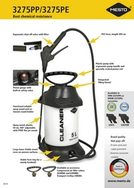 Acid resistant Hand-operated spray pump